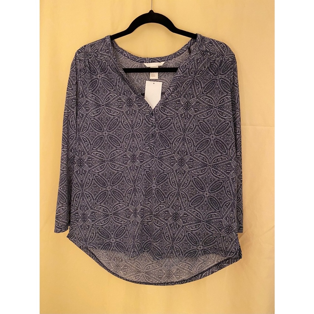 NWT Boho 1/4 Button Top